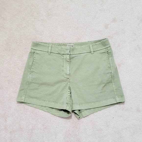 J CREW Woman's Flat Front Chino Casual Shorts Size 8 Stretch Walking Hiking - Picture 1 of 9